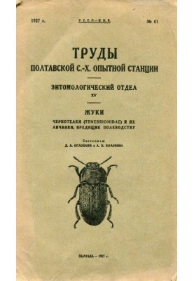 Black-tailed beetles (Tenebrionidae) and their larvae that harm crop production