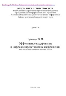 Эффективное кодирование и цифровое представление изображений. Практикум № 37