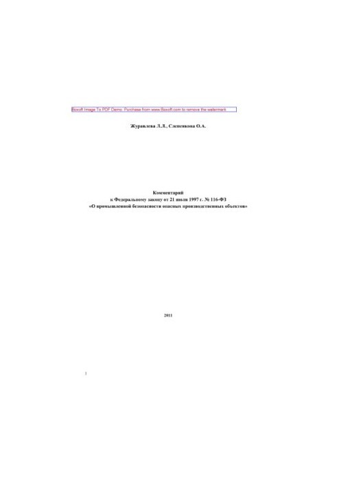 Комментарий к Федеральному закону от 21 июля 1997 г. № 116-ФЗ «О промышленной безопасности опасных производственных объектов»
