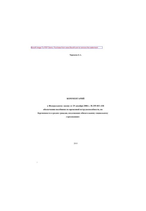 Комментарий к ФЗ от 29 декабря 2006 г. №255-ФЗ «Об обеспечении пособиями по временной нетрудоспособности, по беременности и р