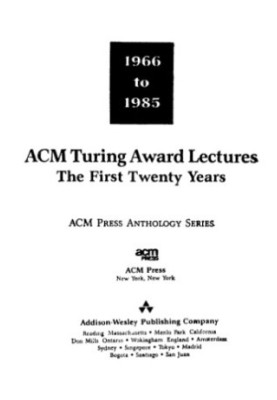 Лекции лауреатов премии Тьюринга за первые 20 лет, 1966-1985