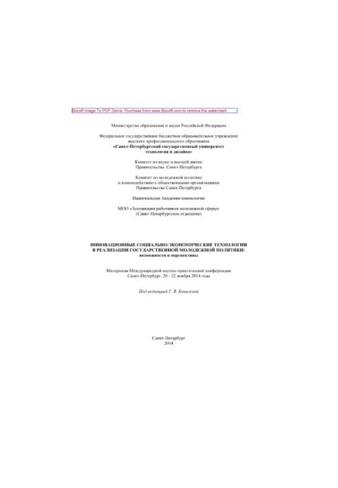 Инновационные социально-экономические технологии в реализации государственной молодежной политики. Возможности и перспективы.