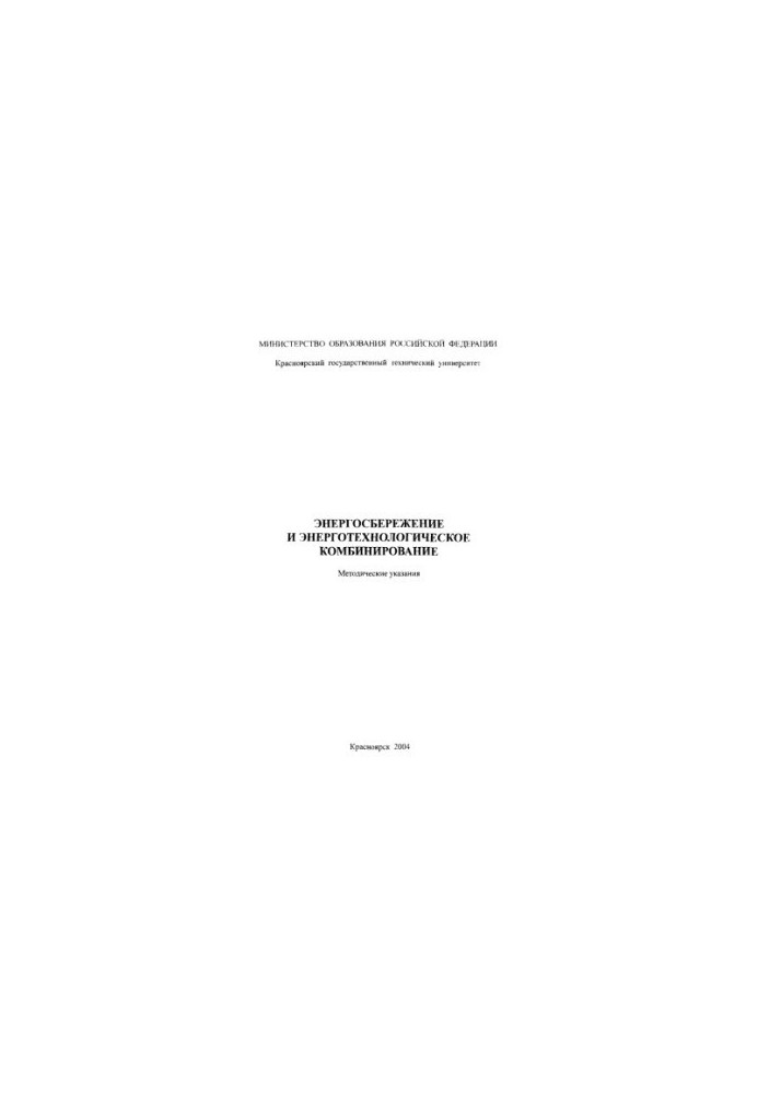 Konnov A. G. Energy saving and energy technology combination