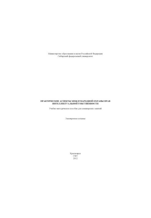 Practical aspects of the international protection of intellectual property rights