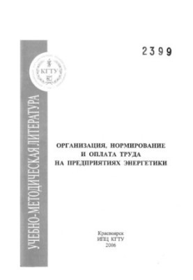 Kostoustova E. V. Organization, rationing and remuneration of labor at energy enterprises