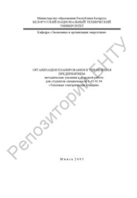 Organization of enterprise planning and management
