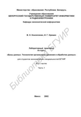 Лабораторный практикум по курсу «Базы данных. Технология организации хранения и обработки данных» для студентов экономических