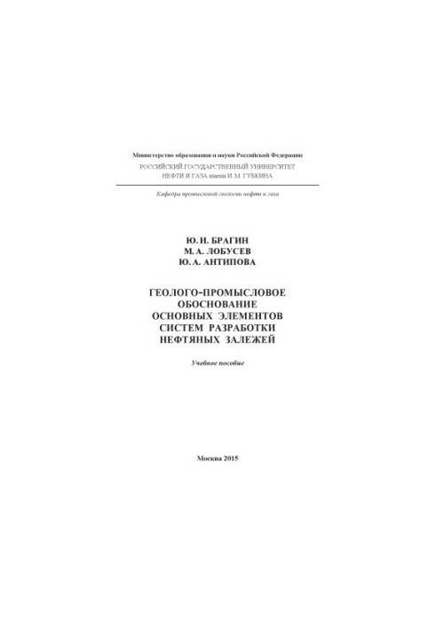 Bragin Y. I. et al. Geological and industrial substantiation of the main elements of the systems