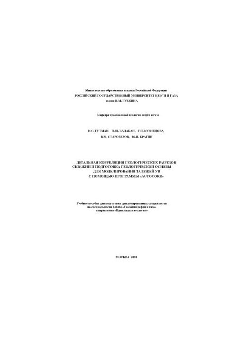 Detailed correlation of geological well sections and preparation of the geological basis for modeling HC deposits with the help of