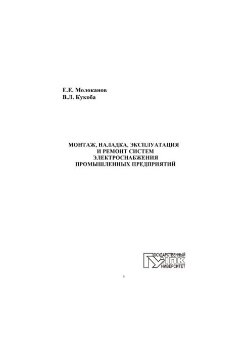 Installation, adjustment, operation and repair of power supply systems of industrial enterprises