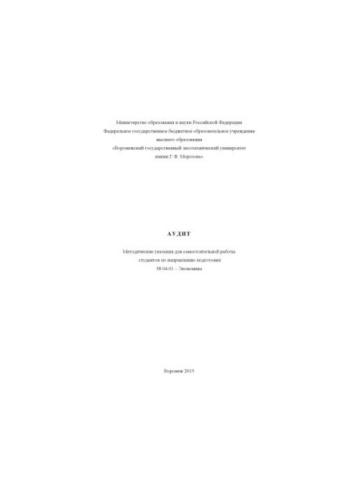 Audit (SR 38.04.01)