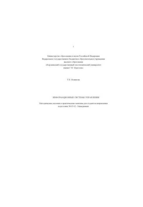 Информационные системы управления