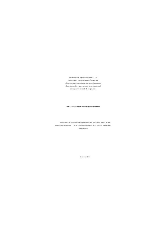 Intelligent recognition systems
