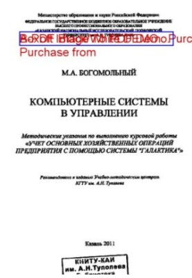 Computer systems in management: guidelines for the implementation of coursework "Accounting for major business operations