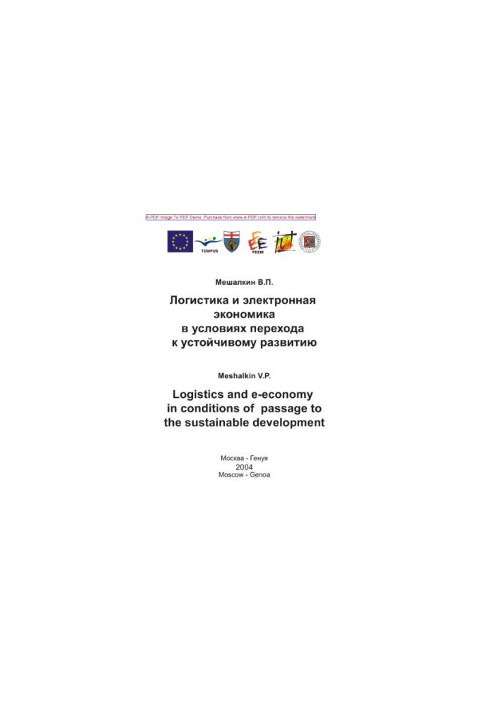 Meshalkin V.P. Logistics and electronic economy in the transition to sustainable development V.P. Meshalkin. M