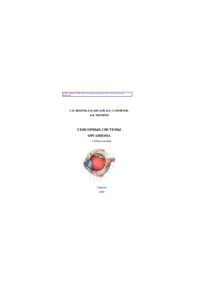 Sensory systems of the body. Tutorial