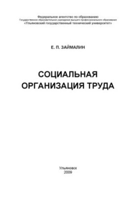 Соціальна організація праці