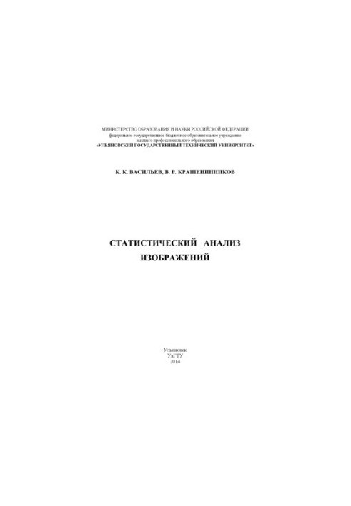 Васильев, К. К. Статистический анализ изображений