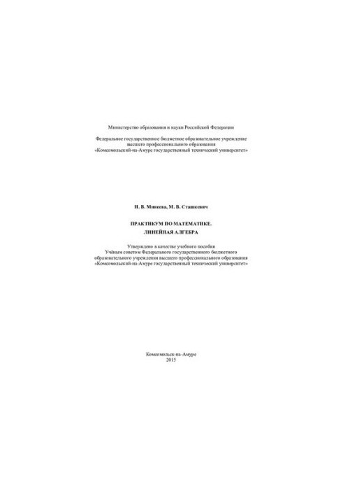 Практикум з математики. Лінійна алгебра: навчальний посібник