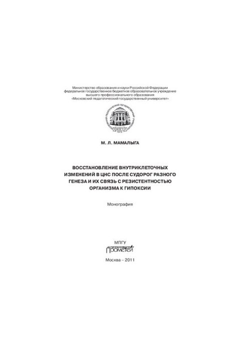 Restoration of intracellular changes in the CNS after seizures of different genesis and their relationship with the body's resistance to hypoxia