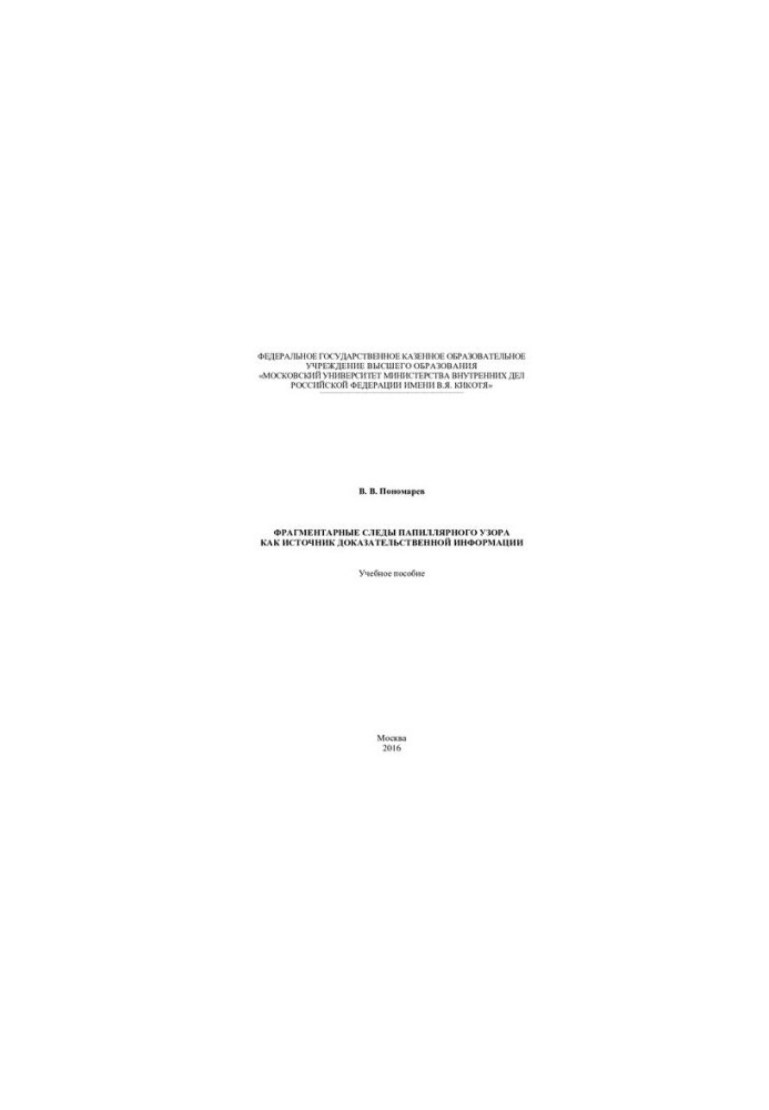 Fragmentary traces of papillary pattern as a source of evidence