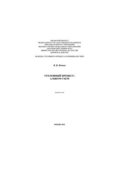 Кримінальний процес. Альбом схем