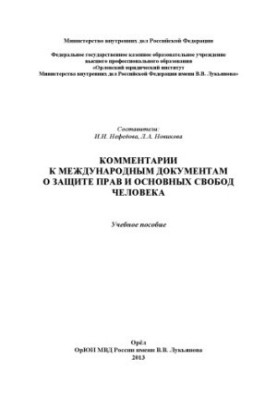 Comments on international instruments for the protection of human rights and fundamental freedoms.