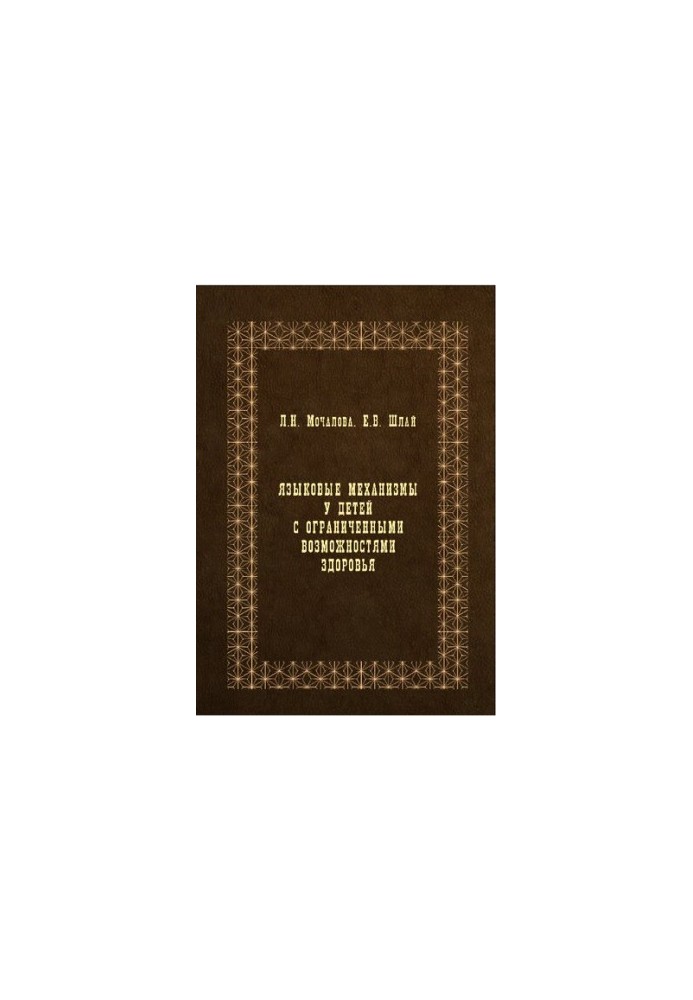 Language mechanisms in children with disabilities: monograph