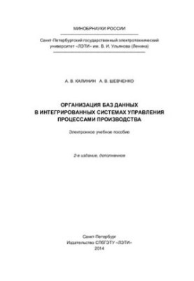 Organization of databases in integrated production process management systems