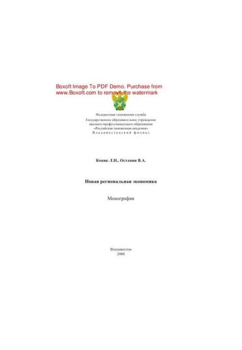 New regional economy. Monograph