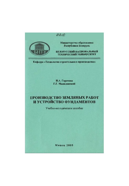 Production of earthworks and construction of foundations