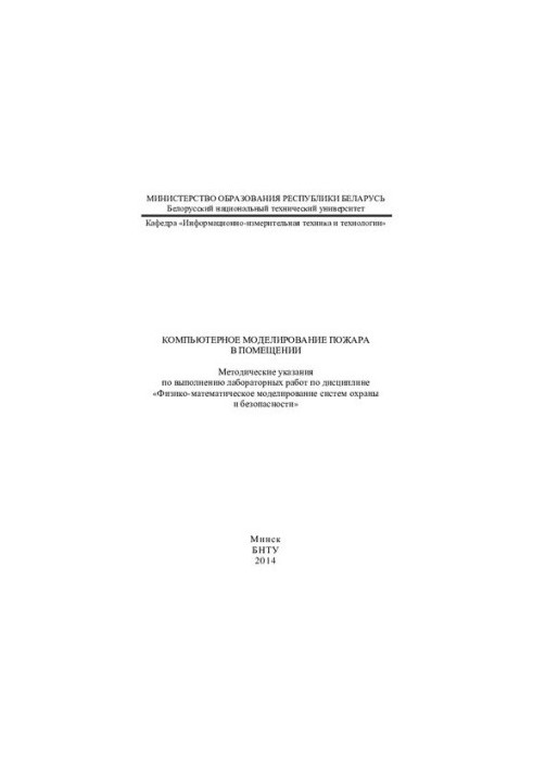 Computer modeling of fire in the room