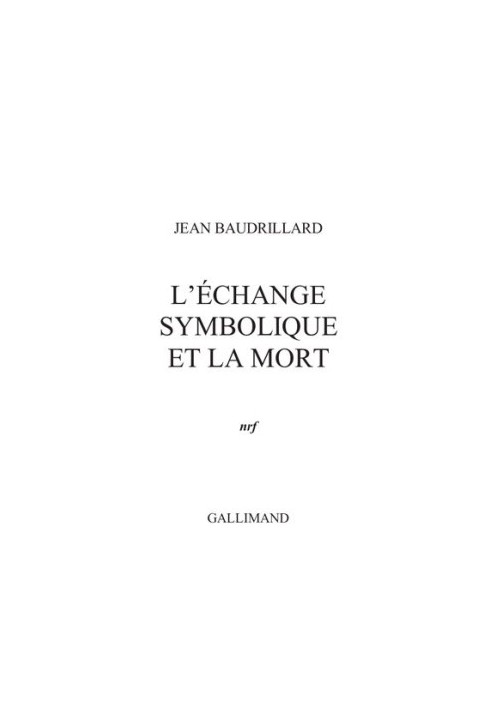 Symbolic Exchange and Death