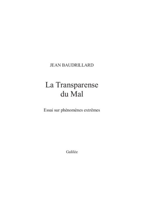 Transparency of Evil