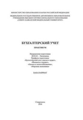 Бухгалтерский учет: практикум. Направление подготовки 38.03.01 - Экономика. Профили подготовки: «Бухгалтерский учет, анализ и