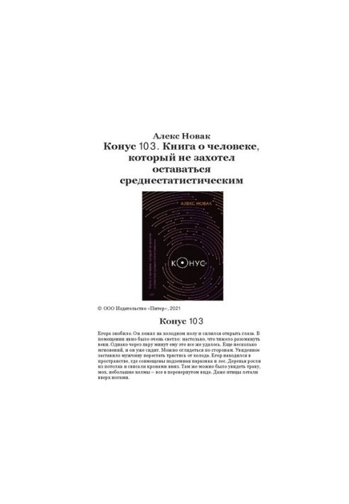 Конус 103. Книга про людину, яка не захотіла залишатися середньостатистичною