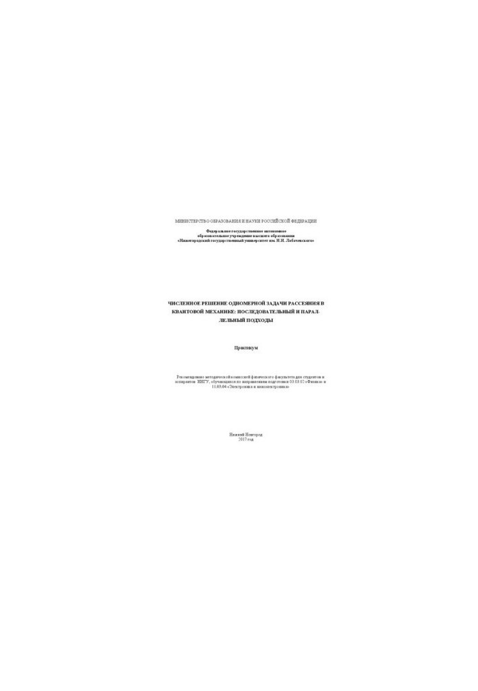 Numerical solution of the one-dimensional scattering problem in quantum mechanics: sequential and parallel approaches: Workshop