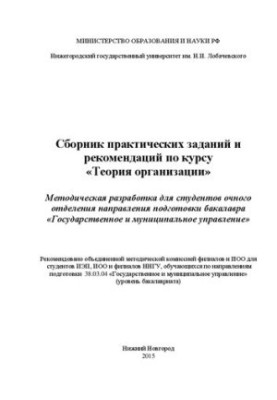 Collection of practical tasks and recommendations for the course "Organization Theory": Methodical development for full-time students