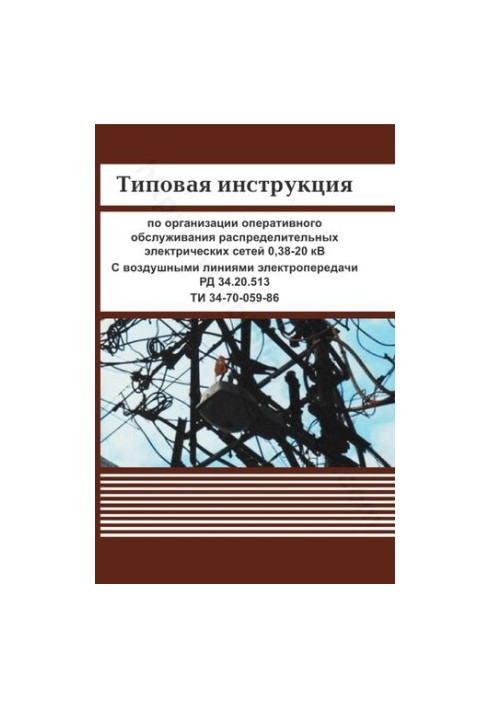 Типова інструкція з організації оперативного обслуговування розподільчих електричних мереж 0,38-20 кВ. З повітряними лініями