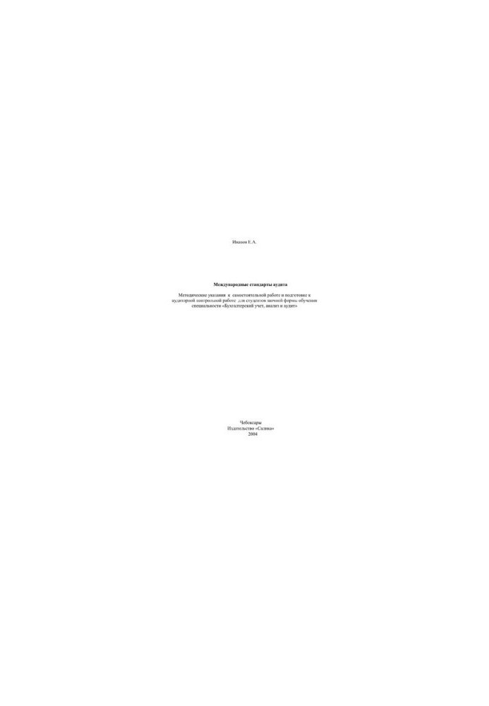 International auditing standards