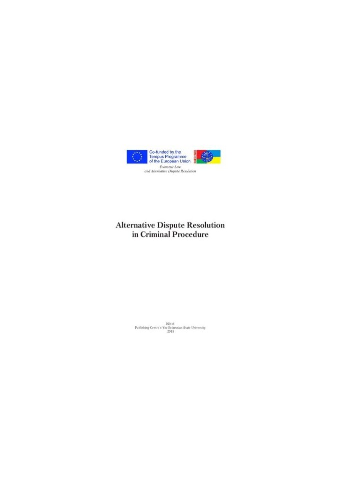 Alternative dispute resolution in criminal proceedings