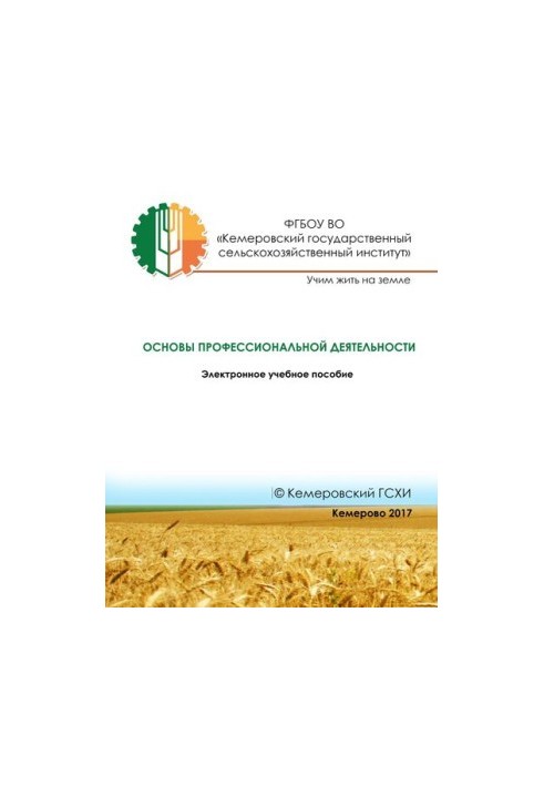 Основы профессиональной деятельности: учебное пособие