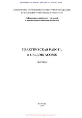 Практическая работа в СУБД MS Access: практикум