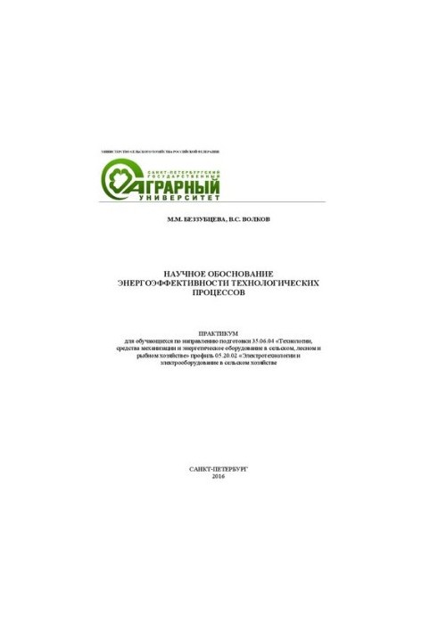 Научное обоснование энергоэффективности технологических процессов: практикум по энерготехнологическим расчетам для обучающихс