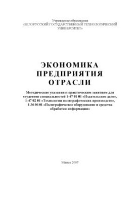 Economy of the industry enterprise