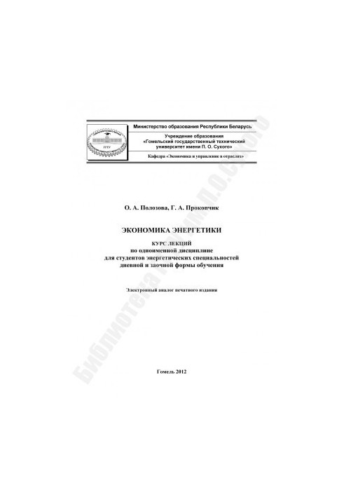 Экономика энергетики