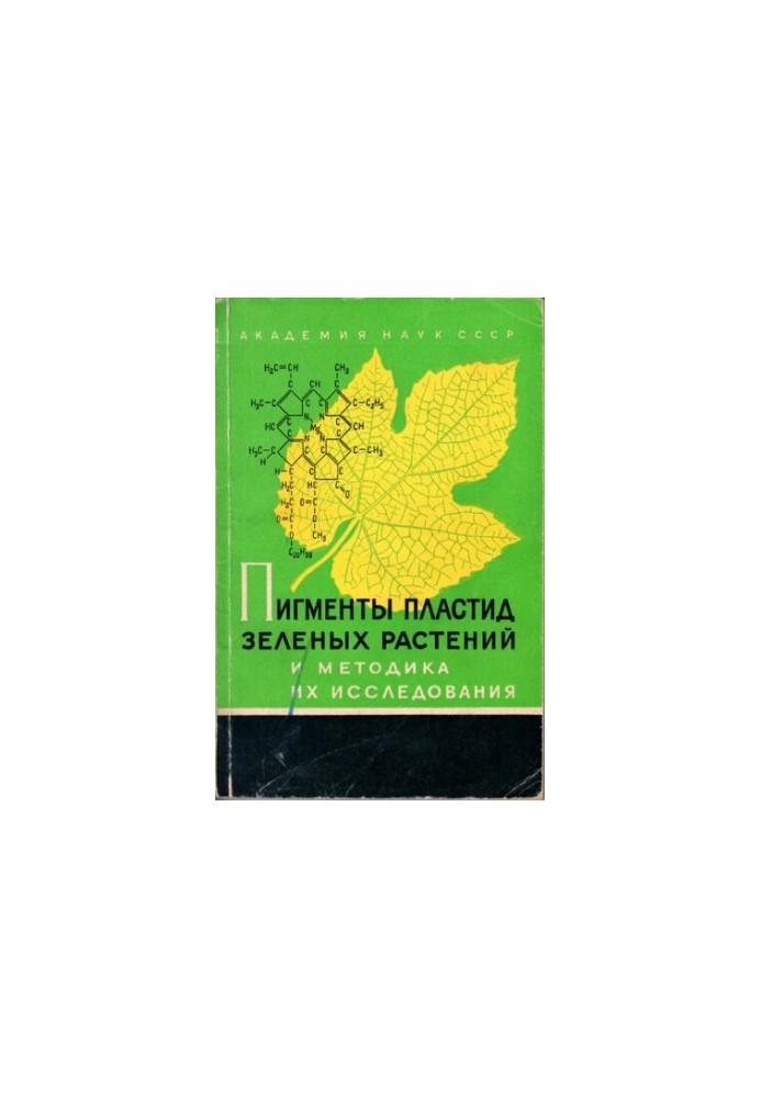 Пигменты пластид листа зеленых растений и методика их изучения.