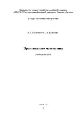 Практикум по математике: Учебное пособие