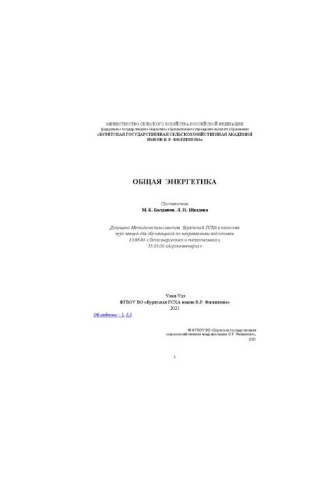 Общая энергетика
