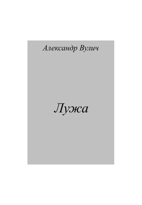 Лужа